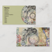 Carte De Visite Cheshire Chat Alice Wonderland Classic (Devant / Derrière)