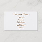 CARTE DE VISITE CHEVAL (Dos)