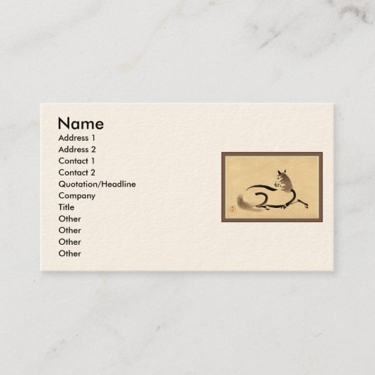 Carte De Visite Cheval (Devant)