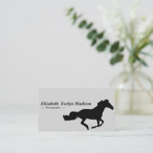 Carte De Visite cheval 08 de silhouette (Debout devant)