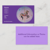 Carte de visite - cheval 1 de carrousel de (Devant / Derrière)