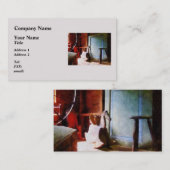 Carte De Visite Cheval à bascule dans le grenier (Devant / Derrière)