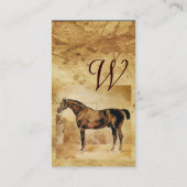 CARTE DE VISITE CHEVAL ANGLAIS EN CHEVAL STABLE (Dos)