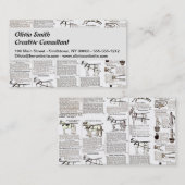 Carte De Visite Cheval Antique Publicité Journal Art (Devant / Derrière)