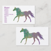 Carte De Visite Cheval ardent dans le violet (Devant / Derrière)