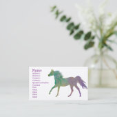 Carte De Visite Cheval ardent dans le violet (Debout devant)