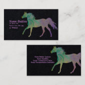 Carte De Visite Cheval Arural en violet sur Arrière - plan noir (Devant / Derrière)