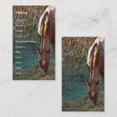 Carte De Visite Cheval au coucher du soleil (Devant / Derrière)