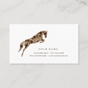 Carte De Visite Cheval Avec Cercles Colorés