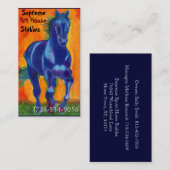 Carte De Visite Cheval bleu (Devant / Derrière)