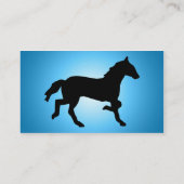 Carte De Visite cheval bleu brillant (Dos)