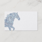 Carte De Visite Cheval bleu Paisley (Dos)