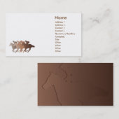 Carte De Visite Cheval Brown - affaires (Devant / Derrière)