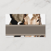 Carte De Visite Cheval Brown et blanc (Dos)