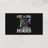 Carte De Visite Cheval Cadeaux pour Femmes Garçons Enfant Juste un (Dos)