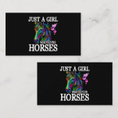 Carte De Visite Cheval Cadeaux pour Femmes Garçons Enfant Juste un (Devant / Derrière)