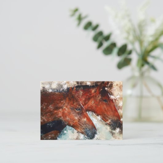 Carte De Visite Cheval Couple (Debout devant)