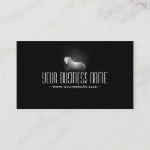 Carte De Visite Cheval d'argent équine professionnel Noir (Devant)