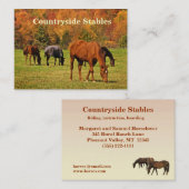 Carte De Visite Cheval d'automne (Devant / Derrière)