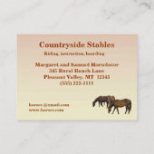 Carte De Visite Cheval d'automne (Dos)