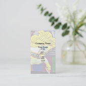 Carte De Visite Cheval De Carrousel Avec Mane Jaune (Debout devant)