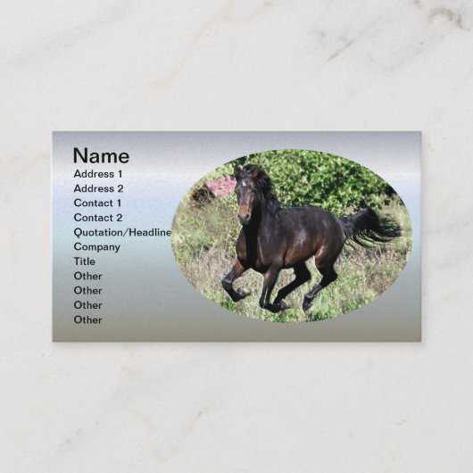 Carte De Visite Cheval de châtaignier à galop (Devant)