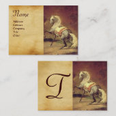 CARTE DE VISITE CHEVAL DE CHEVAL GRAY REMPLI (Devant / Derrière)