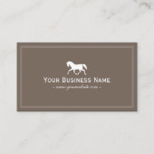 Carte De Visite Cheval de course Élégant Brown (Devant)