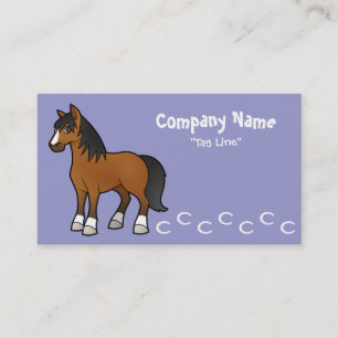 Carte De Visite Cheval de dessin animé