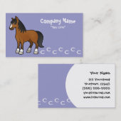 Carte De Visite Cheval de dessin animé (Devant / Derrière)
