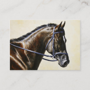 Carte De Visite Cheval de dressage Dark Brown Bay Trakehner