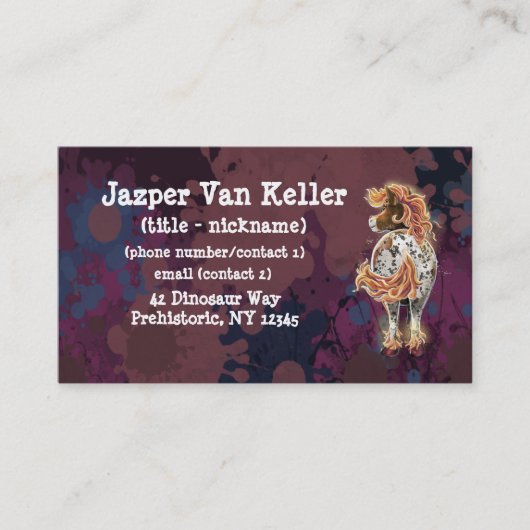 Carte De Visite Cheval de Feu (Devant)