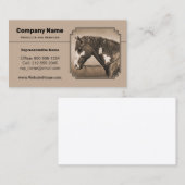 Carte De Visite Cheval de guerre indien Pinto à Sepia (Devant / Derrière)