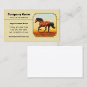 Carte De Visite Cheval de la baie de course Jaune (Devant / Derrière)