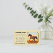 Carte De Visite Cheval de la baie de course Jaune (Debout devant)