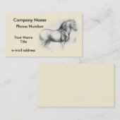 Carte De Visite Cheval de Léonard de Vinci (Devant / Derrière)