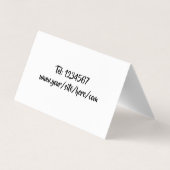 Carte De Visite Cheval de Marbre blanc (Dos)