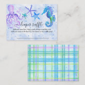 Carte De Visite Cheval de mer bleu violet Octopus Starfish Seaside (Devant / Derrière)