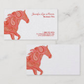 Carte De Visite Cheval de Paisley (Devant / Derrière)