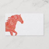Carte De Visite Cheval de Paisley (Dos)