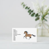 Carte De Visite Cheval de quart en peau de bouchon (Debout devant)