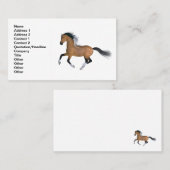 Carte De Visite Cheval de quart en peau de bouchon (Devant / Derrière)