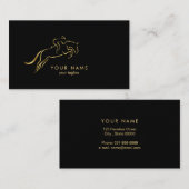 Carte De Visite Cheval de saut | Équitation | Entraîneur de chevau (Devant / Derrière)