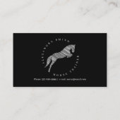 Carte De Visite Cheval de saut | Scribble Horse | Cheval d'or (Dos)