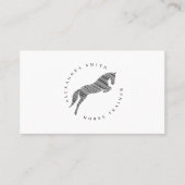 Carte De Visite Cheval de saut | Scribble Horse | Cheval d'or (Devant)