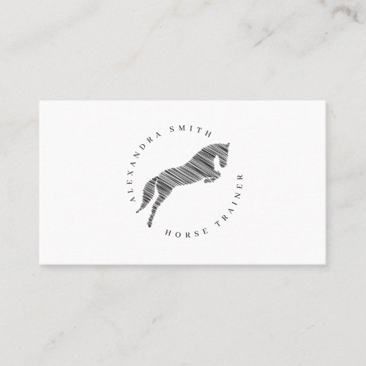 Carte De Visite Cheval de saut | Scribble Horse | Cheval d'or (Devant)