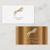 Carte De Visite Cheval de saut | Scribble Horse | Cheval d'or (Devant / Derrière)