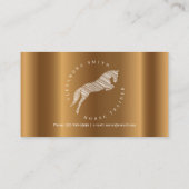 Carte De Visite Cheval de saut | Scribble Horse | Cheval d'or (Dos)