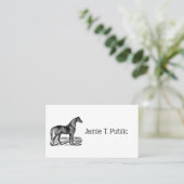 Carte De Visite Cheval debout vintage (Debout devant)
