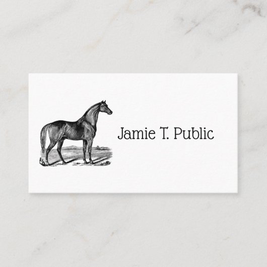 Carte De Visite Cheval debout vintage (Devant)
